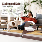 Eapele 10 ft Floor Cord Cover Heavy Duty Cable Protector, Cord Covers for Wires on Floor, Floor Cable Cover Easy to Unroll Prevent Trip Hazard for Home Office or Outdoor Settings (Brown - 2pcs)