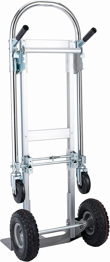 2 in 1 Hand Truck 800 LBS Weight Capacity Heavy Duty Convertible Hand Trucks Durable Aluminum and Steel Construction 4 Wheels Hand Truck Dolly