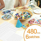 480 PCS Double Sided Tape Adhesive Dots Stickers, Clear Removable Sticky Tack Adhesive Putty, Waterproof No Trace Sticky Dots for Hanging Crafts, Photo Stickers, Wedding and Holiday Decorations