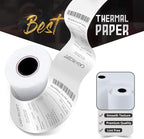 Azure Zone, Thermal Paper Rolls 2-1/4 X 50ft, 50 Rolls, Fits Most POS Machines and Cash Registers, Great for Businesses and Sales