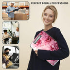 File Clipboard Storage with Pen Holder High Capacity Plastic Nursing Clipboards File Folder Storage Box Clipboard with Heavy Duty Clips for Teacher,Doctor,Offices-Pink Flowers