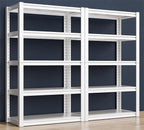 Raybee Garage Shelving Heavy Duty 2000LBS Storage Shelves Heavy Duty Shelving 5 Tier White Metal Shelves Pantry Shelf for Kitchen Closet Basement Warehouse 2 Pack
