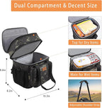 Expandable Large Insulated Lunch Box, Heavy Duty Lunch Cooler Bag Durable Leakproof Lunch Pail for Men Women Adults Work Shift Outdoor Picnic Camping Road Trip, 24 Can, Black-Camo, GLENKEY