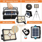 ERAY Rechargeable LED Work Light with Remote Control,15000mAh Battery 10000 LM Worklight, Portable Solar Camping Lights, IP66 4 Lighting Modes Work Lights for Outdoor Emergency Building Car Repairing