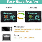 200g x 3pcs Rechargeable Desiccant Packs, Color Indicating Silica Gel Packets with Transparent Window, Moisture Absorbers,Reusable Dehumidifier Bags for Storage Safe Closet Basement Camera