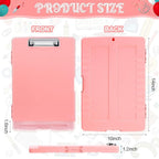 Crtiin 6 Pcs Plastic Clipboard with Storage Colored A4 Nursing Holder Heavy Duty Waterproof Storage Clipboard Folder for Office School Nurses Teacher Essentials (Fresh Color)