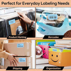 2.25" x 1.25" Direct Thermal Labels, Strong Adhesive Stickers Compatible with Zebra, Rollo, Munbyn & Most Desktop Thermal Printers (6 Rolls / 6000 Labels, Light Blue), TRSTGIX