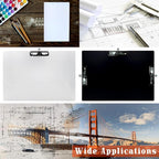 Aluminum 11x17 Clipboard A3 Metal Stainless Hangable Clipboards with 3 Clips Art Pen Holder Extra Large Clip Board for Business Medical Professionals Workshop (Black, A3)