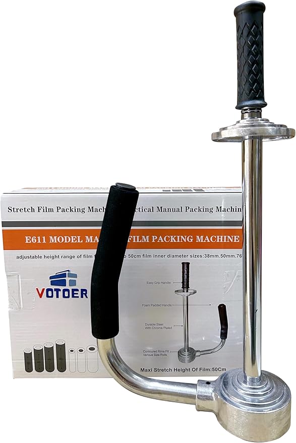 Pallet Stretch Film Packing Machine Shrink Wrap Dispenser Holder, Adjustable Height from 12-20 inch (Upgraded Version)