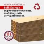 Partners Brand 14x10x6 Corrugated Cardboard Boxes for Packing, Moving, & Shipping, 14"L x 10"W x 6"H, Pack of 25 | Packaging Storage Box for Business, Strong Wholesale Bulk Boxes