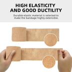 OK TAPE Self Adherent Cohesive Bandages Wrap 24Packs, Non-Woven Self Adhesive Athletic Sports wrap Tape, Vet Wrap Bandages Tape, for Thumb Finger Wrist Ankle (Beige)