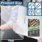 Henoyso 75 Pcs 11" x 17" Rigid Print Protectors, Heavy Duty Hard Plastic Sheet Page Protectors Crystal Menu Holder Clear Poster Sleeve Top Loading Frame for Magazine Photo Paper Poster Prints