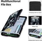 Clipboard with Storage Box & Pen Holder,Heavy Duty Clip Boards 8.5x11 for Nursing,High Capacity,School & Office Supplies,Moon Bear Deer Forest