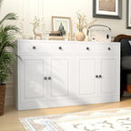 BESFUR Metal Storage Cabinet with Doors and 1 Drawer, 32” Metal Cabinet for Classroom, Home and Office - White
