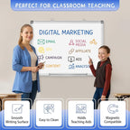 Grtard 24" x 18" Magnetic Dry Erase Whiteboard for Wall, Hanging Magnetic White Board with Marker & Magnets, Smooth Writing Dry Erase Board for Office & Home, Christmas Practical Gift Idea