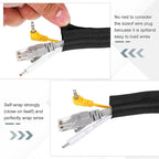 MECCANIXITY 4/5 Inch ID Split Loom Tubing 10ft Polyester Cord Protector Wire Cable Sleeve for USB Cable Power Cord, White