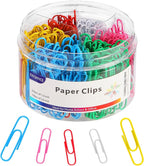 Multicolor Jumbo Paper Clips, 1.3 Inch (33mm) & 2 Inch (50mm), 400-Pack for Office, School & Home Document Organizing (Colorful, 1.3 Inch and 2 Inch)