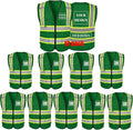 Safety Vest Reflective High Visibility with 5 Pockets ＆Zipper Class 2 Adult Unisex Construction Security Workwear
