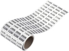MECCANIXITY Black Number Stickers 9001-9999, Paper, Roll, Single Use, Outdoor, Indoor, Waterproof, 20x10mm, 1 Roll x 1000 Stickers