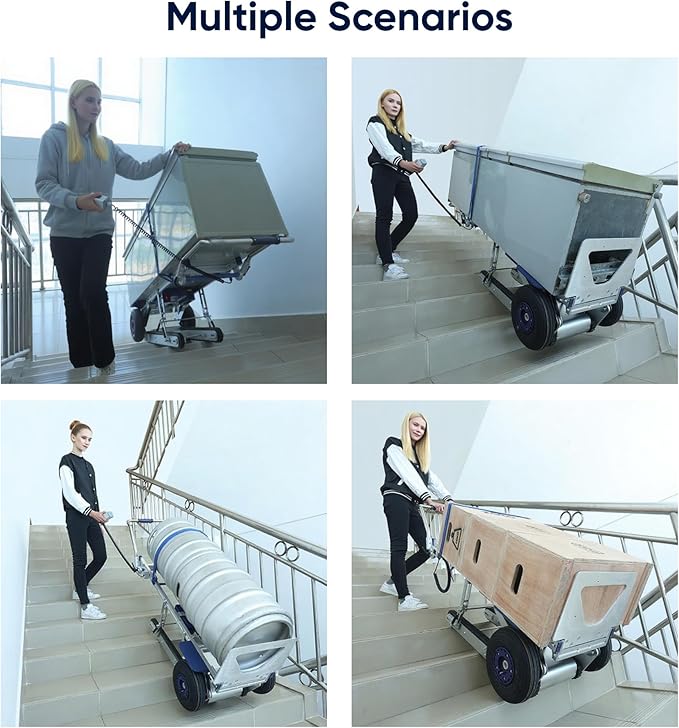Electric Track Stair Climbing Hand Truck with Brakes 331 lbs Capacity (XSTO CT150PB)