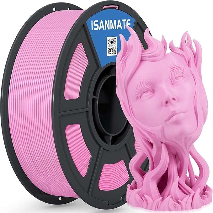 iSANMATE ASA Filament 1.75mm Pink 1KG, UV & Weather Resistant 3D Printer Filament Perfect for Outdoor Functional Parts, Dimensional Accuracy +/- 0.02mm, 1kg Spool (2.2lbs)