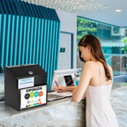 xydled Suggestion Box with Key Lock Magnetic Acrylic Sign Holder, Metal Donation Ballot Drop Box with Slot Tip Jar for Office, Fundraising, Church, School, 8.1'' x 7.1'' x 5.7'', Black