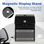 xydled Suggestion Box with Key Lock Magnetic Acrylic Sign Holder, Metal Donation Ballot Drop Box with Slot Tip Jar for Office, Fundraising, Church, School, 8.1'' x 7.1'' x 5.7'', Black