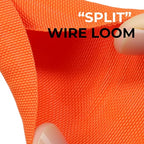3/16 inch Split Braided Cable Management Sleeve for USB Cable Power Cord Audio Video Cable, Wire Loom Cord Protector from Cat Dog Chewing (Orange, 10FT)