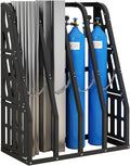 1500LBS Vertical Bar Rack Standing Storage Rack, 47" W x 24" D x 60" H Steel Vertical Long Parts Storage Rack with Galvanized Chains & 2 Side Pegboards, 4 Bays Lumber Storage for Garage Storage