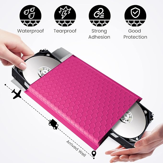 Fuxury Bubble Mailers 6x10" Pink Padded Envelopes 1000Pack Strong Adhesion Thick Padded Mailers for Small Business Mailing Small Items,Jewelry,Makeup