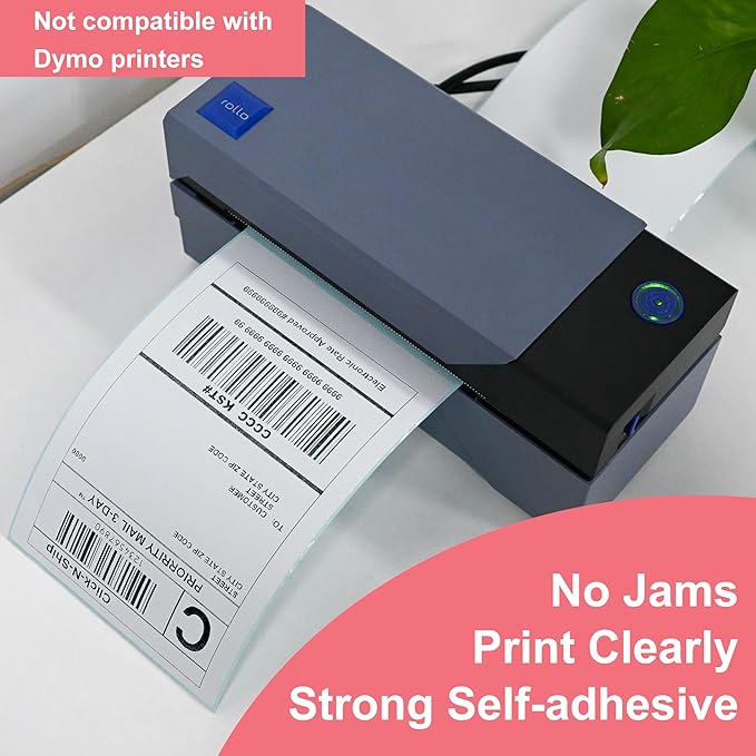 L LIKED 5000 PCS 4"x 6" Direct Thermal Labels White Perforated Shipping Labels, 250 per Roll, Pack of 20 Rolls - Commercial Grade