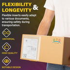 ABC Packing List Envelopes, 9.5 x 12 Inch. 500 Pack 2 Mil Polyethylene Clear Self Adhesive Shipping Label Sleeves. Plastic Shipping Label Pouches for Invoice and Efficient Order Management