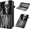 Car Registration and Insurance Holder, Leather Car Glove Box Organizer, Cool Car Accessories for ID, Driver's License Cards & Essential Document,Business Cards,Men&WomenRock Skeleton