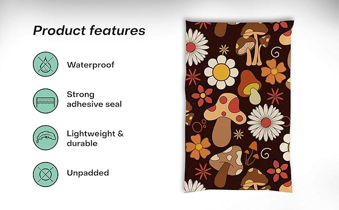 6x9 Poly Mailers – Cottagecore Mushrooms – Waterproof, Tear-Resistant Shipping Bags with Adhesive Seal – 100 Pack – Package Mint
