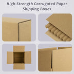 Frametory 5x5x5 Pack of 28 Corrugated Cardboard Packing Shipping Mailing Moving Carton Boxes, Brown