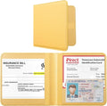 CoBak Car Registration and Insurance Holder - Small and Lightweight Vehicle Glove Box Car Organizer, Auto Truck Comparment Accessories Case for Essential Document, Driver License (Mustard Yellow)