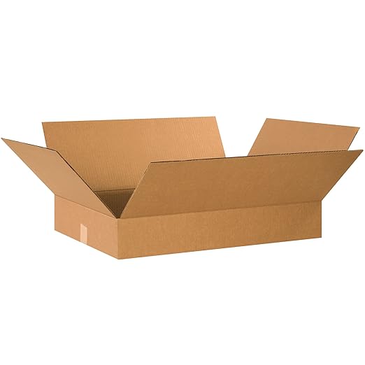 TAPE LOGIC 22x16x4 Flat Corrugated Boxes, Flat, 22L x 16W x 4H, Pack of 25 | Shipping, Packaging, Moving, Storage Box for Home or Business, Strong Wholesale Bulk Boxes