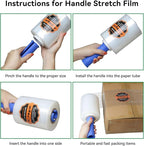 80 Gauge Stretch Wrap Film - 5" x 1200' (12 Rolls) - Heavy Duty Plastic Wrap for Moving, Packing, Shipping & Pallet Stabilization 600% Stretch Self-Adhering Shrink Wraps for Furniture Protection