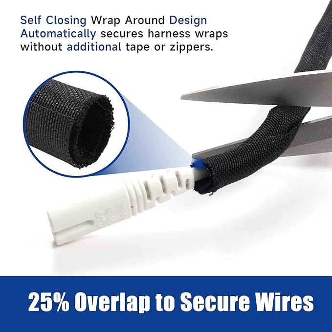 Automotive Wire Sheathing Split Wire Loom Braided Mesh Woven Cable Sleeve for Wires/Cable Cord Protector (1/4" - 150 Feet)