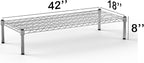 18''W x 42''L x 8''H Chrome Plated Wire Dunnage Rack | Off The Floor Storage