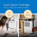 hOmeLabs Dehumidifier - Advanced Humidity & Moisture Control, Quiet, Efficient, Auto Shut-off, Ideal for Home, Basement, Office - 4,500 Sq Ft Wi-Fi (32 Pint MAX 80 Pint at 95°F, 90% RH)
