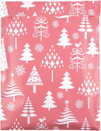 Inspired Mailers - Christmas Poly Mailers 10x13-100 Pack - Christmas Trees (Rose Gold) - Package Bags - 10x13 Holiday Mailers - Holiday Shipping Bags - Polybags for Shipping