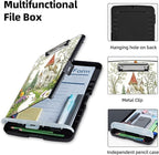 Clipboard with Storage Box & Pen Holder,Heavy Duty Clip Boards 8.5x11 for Nursing,High Capacity,School & Office Supplies,Enchanted Castle