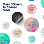 100 Custom Vinyl Stickers - Upload Your own Image, Text, Design, Logo - Personalized Logo Labels for Handmade, Packaging, Bottle, Jars, Candle, Brand Stickers (Rose, 6x6)