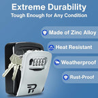RUDY RUN Key Lock Box for Outside - Realtor Lockbox for House Keys Outdoor - Combination Key Hiders to Hide a Key Safe Storage