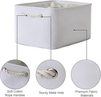 TheWarmHome Storage Basket for Gifts Empty - X Large - 3 Pack 17.7L×13.8W×9.8H in Collapsible Storage Bin for Shelves, Toy Box Storage for Gifts Book Laundry (White)