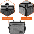 opux Insulated Lunch Bag for Men Women, Soft Lunch Box for Office Work School Picnic, Leakproof Lunch Cooler Bag with Shoulder Strap for Kid Adult Boy Girl, Medium Lunchbox Lunch Tote (Heather Gray)