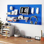 Goplus Garage Pegboard, Metal Pegboard Tool Organizer Kit with 3 Pegboards & 28 PCs Hanging Accessories, Heavy Duty Pegboard Wall Organizer, Peg Board for Workshop, Tool Storage