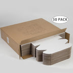 50 Pack 6.5x3.2x2.2 Inches Small Shipping Boxes, White Corrugated Cardboard Boxes, Moving Mailing Packing Box