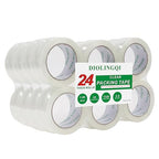 24 Rolls 55 Yards Roll, Total 1320 Yards Clear Heavy Duty Packing Tape for Shipping Packaging Moving Sealing, 2.8 mil Thick, 1.88 inches Wide